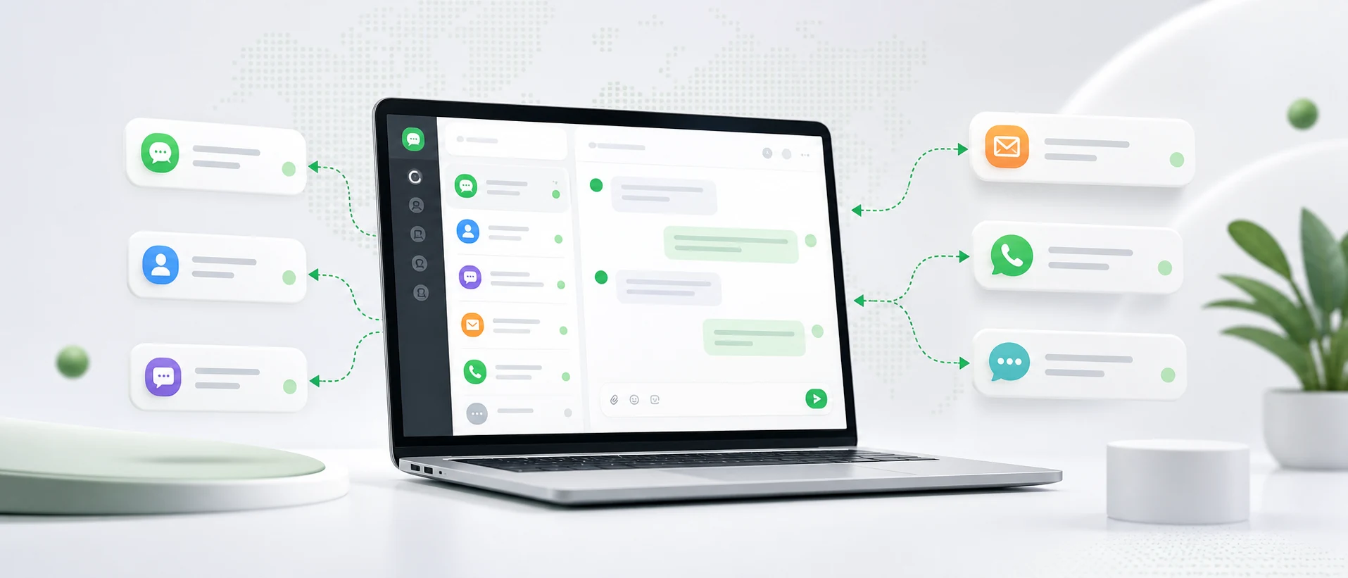 Inbox omnicanale che raccoglie messaggi dei clienti da più canali in un unico pannello di supporto