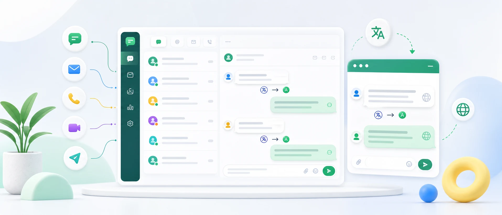 Chat na web propojený s omnichannel inboxem a automatickým překladem zpráv